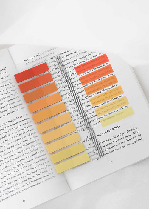 Sticky booktabs tangerine gold