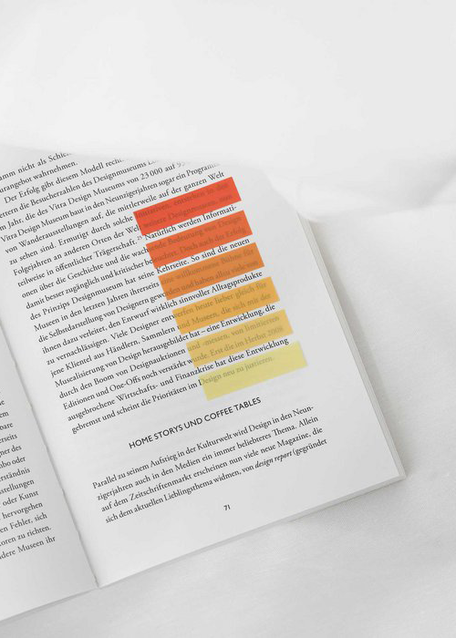 Sticky booktabs tangerine gold