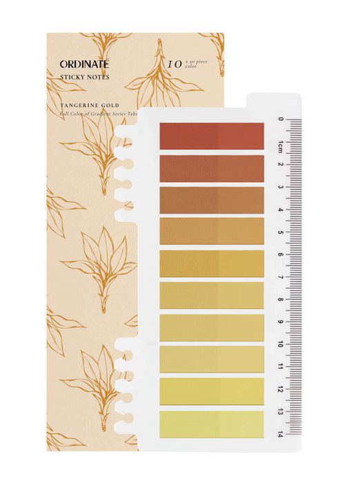 Sticky booktabs tangerine gold