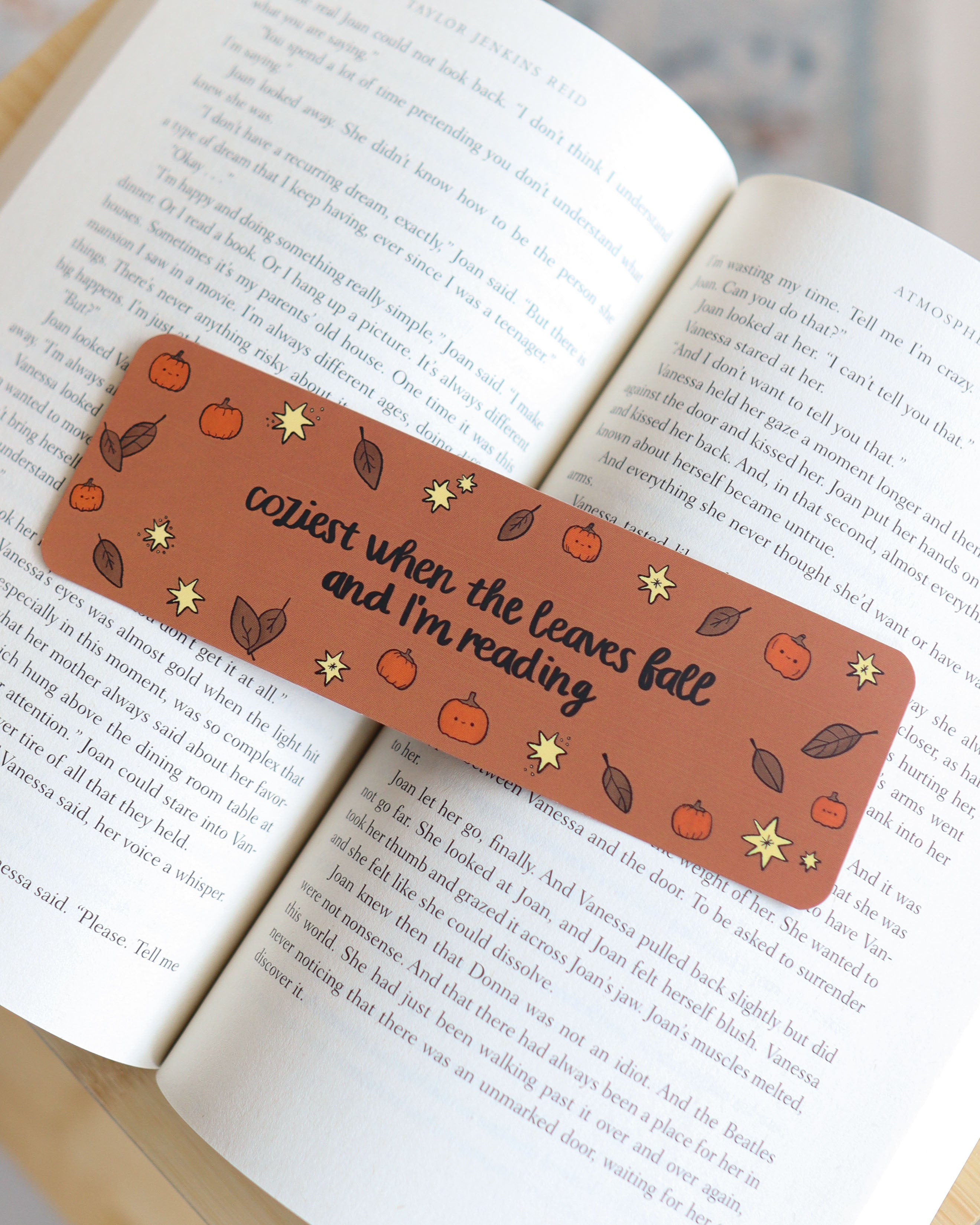 Boekenlegger 'pumpkin and fall leaves'