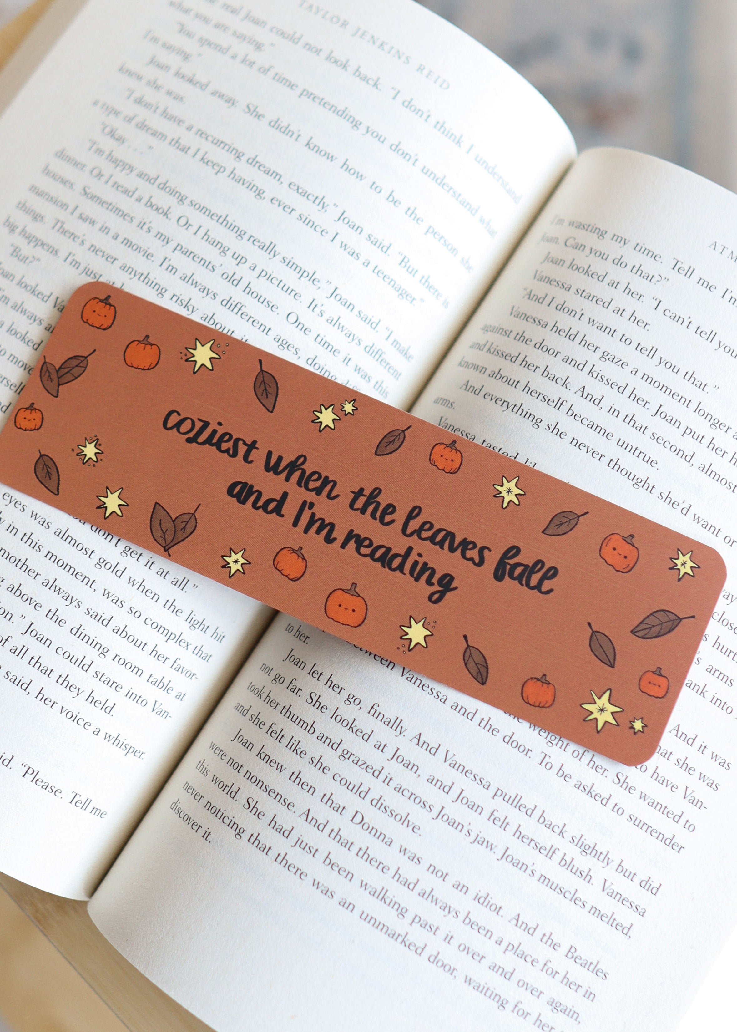 Boekenlegger 'pumpkin and fall leaves'