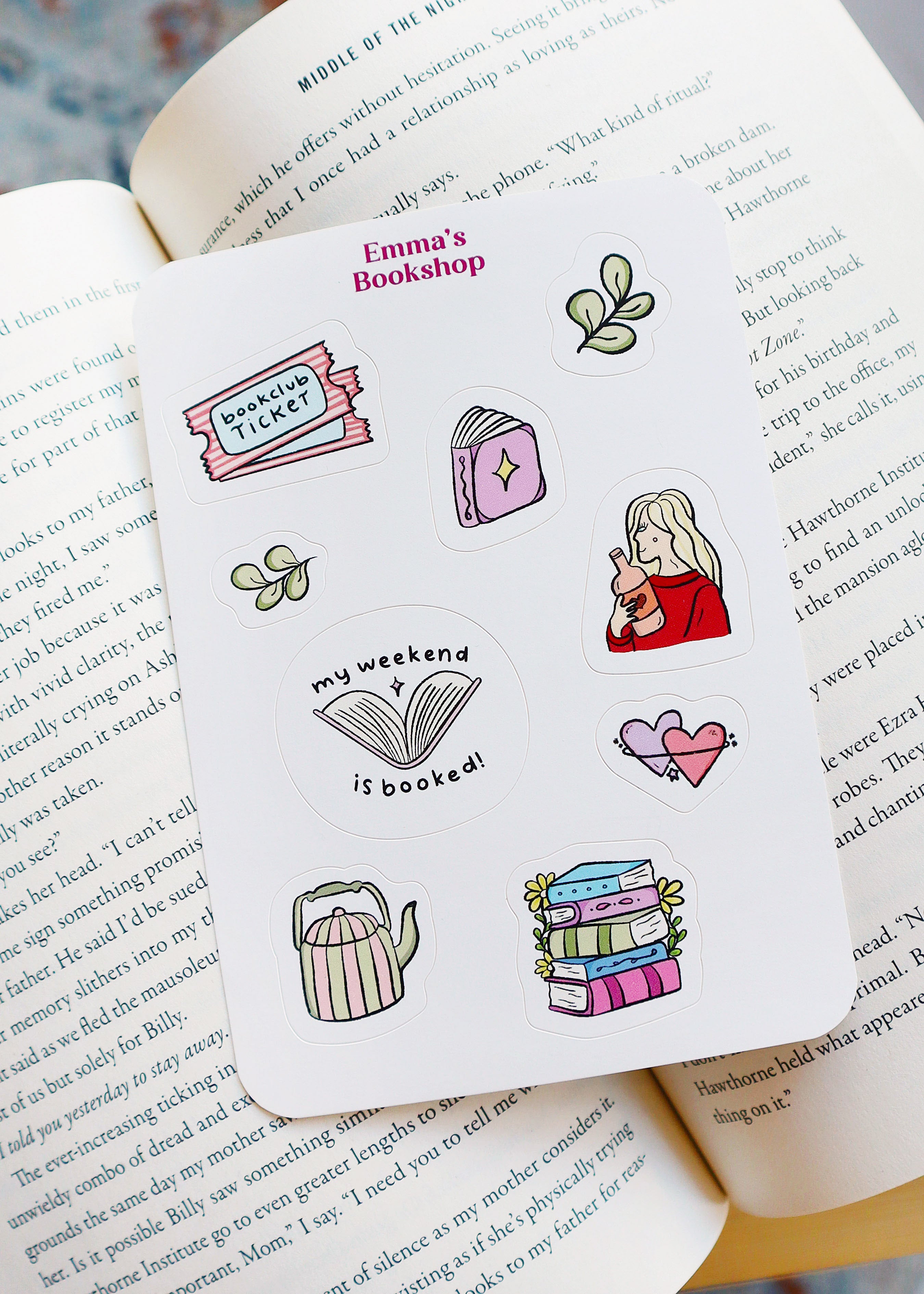 Stickers 'my weekend is booked'