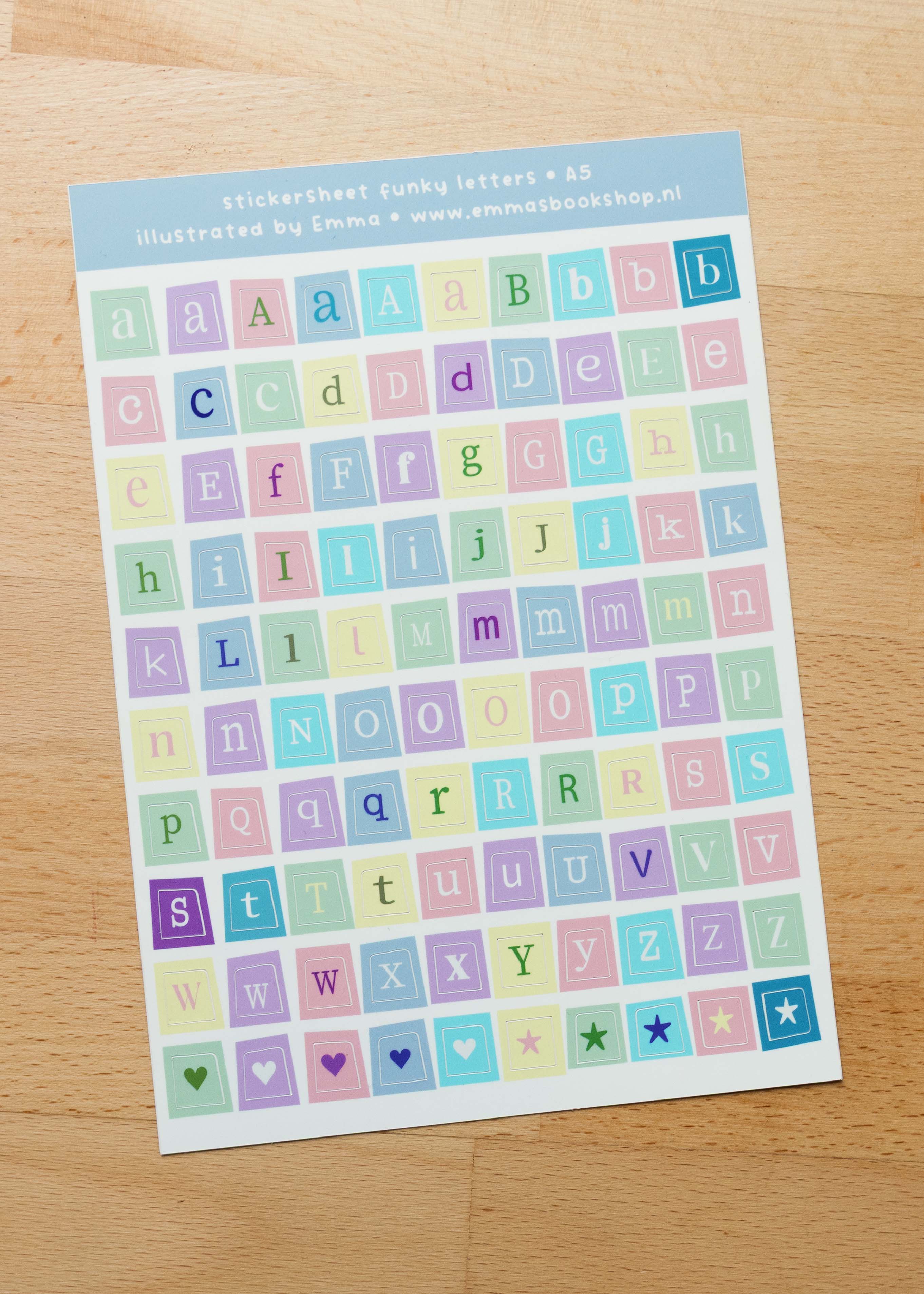 Stickers 'funky letters'