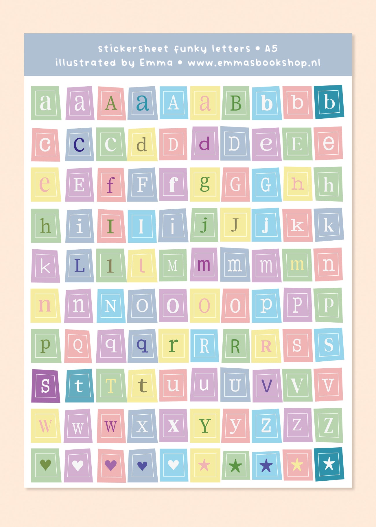 Stickers 'funky letters'