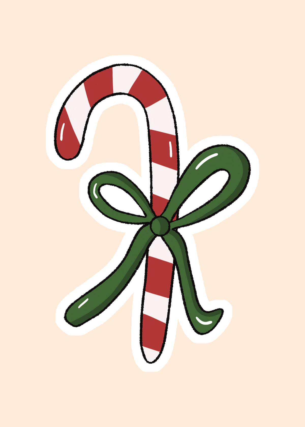 Sticker 'candy cane'