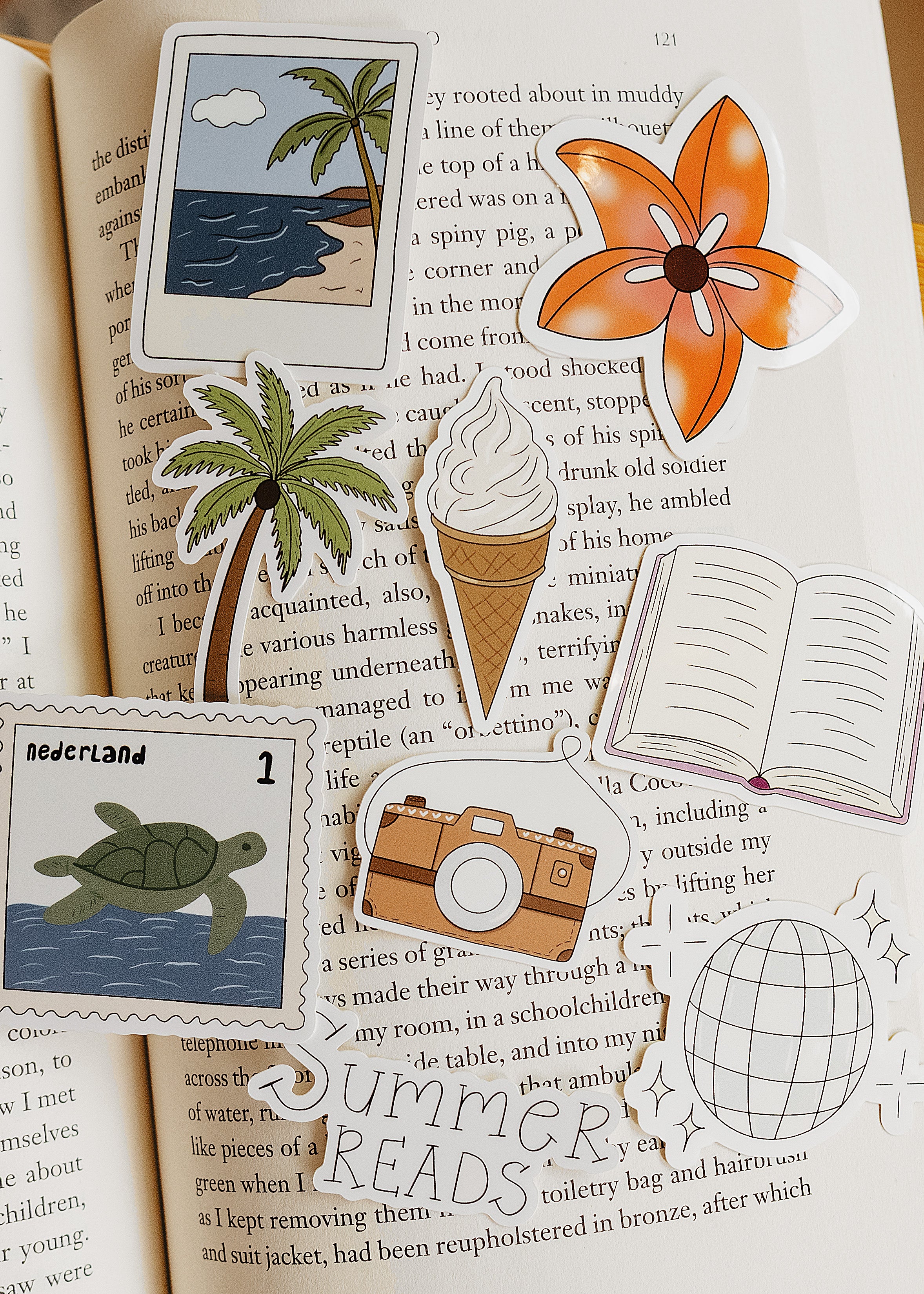 Summer stickers pack • 10 losse stickers