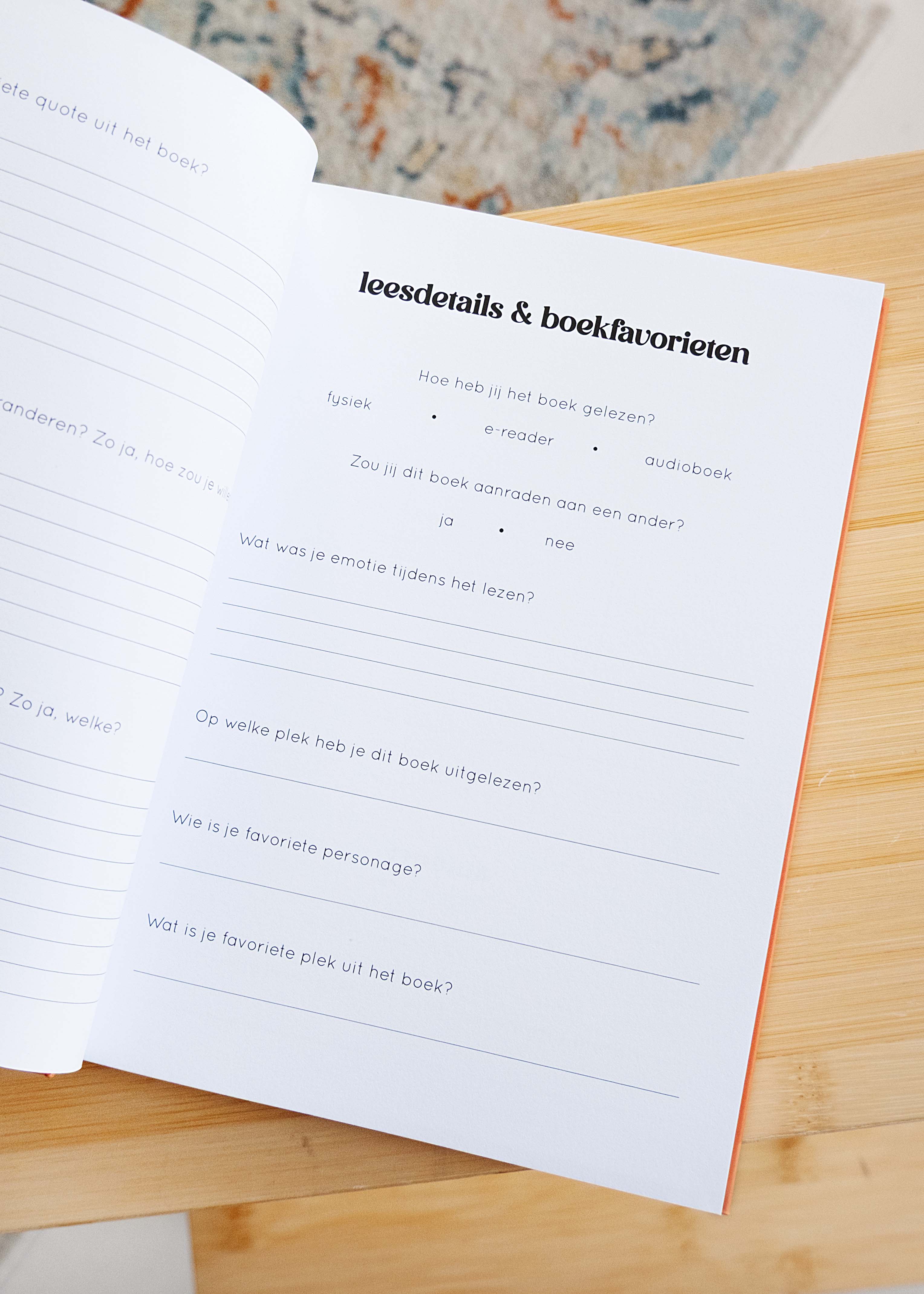 'The Reading Journal' invulboekje lila