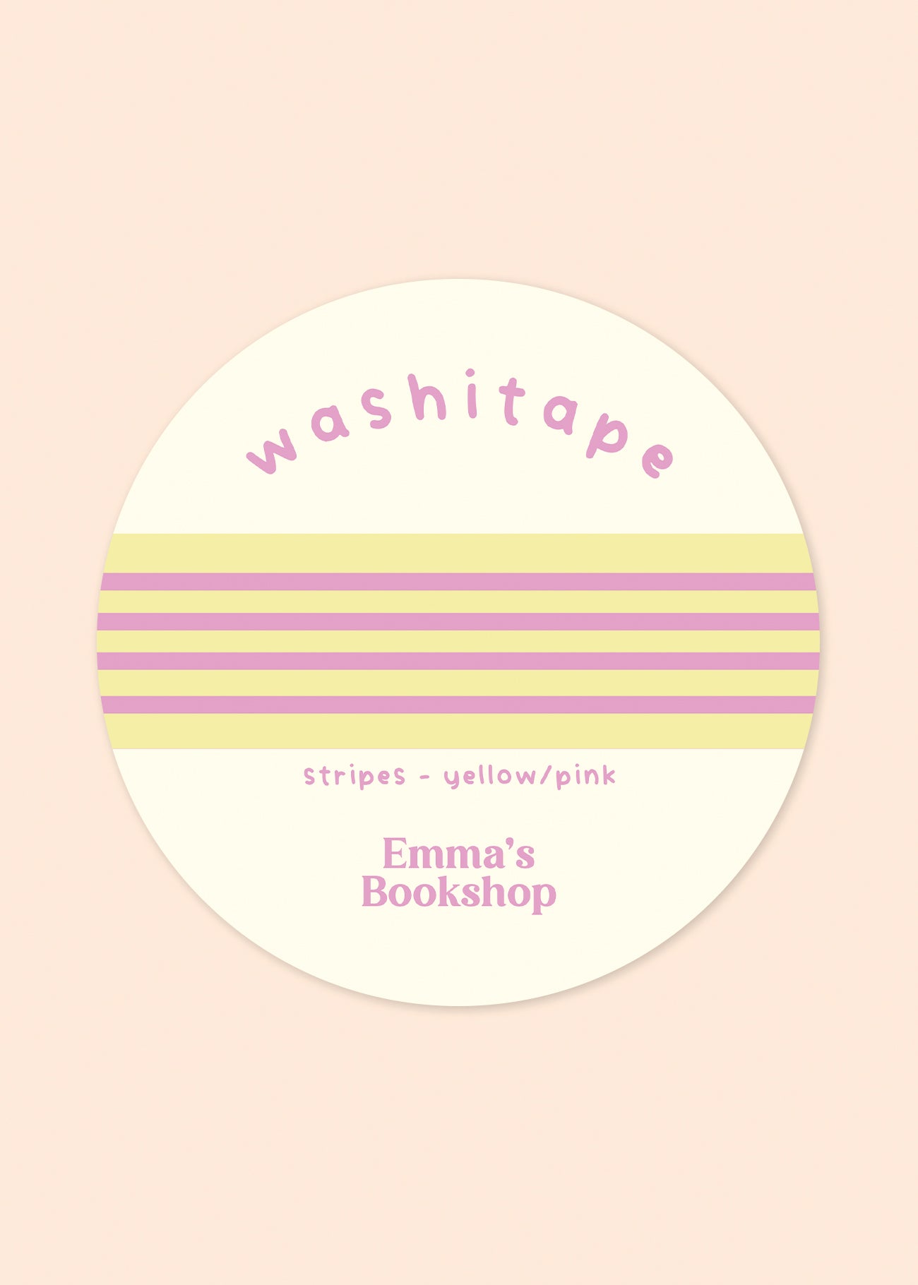 Washitape 'stripes' yellow pink