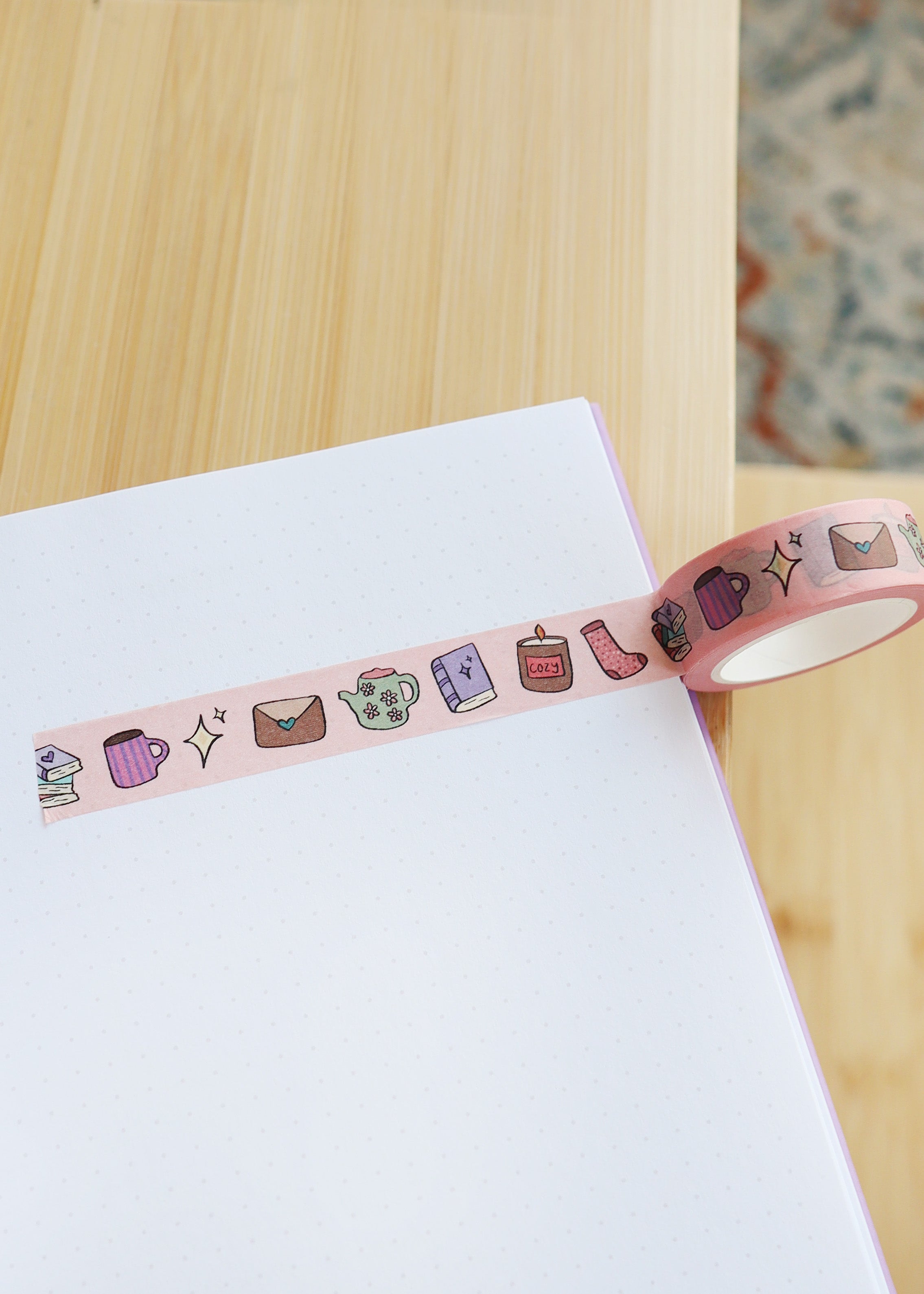 Washitape 'pinky booklover'
