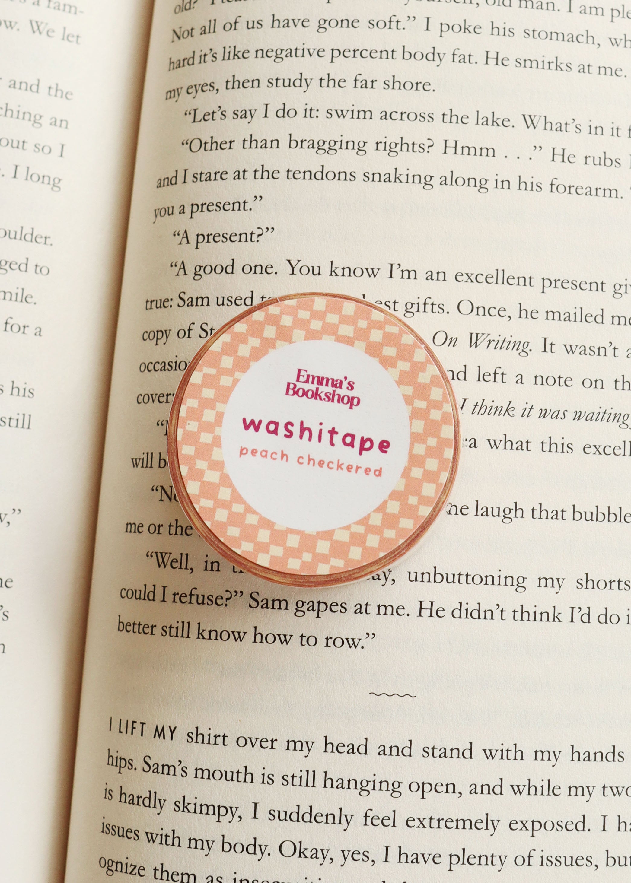 Washitape 'peach checkered'