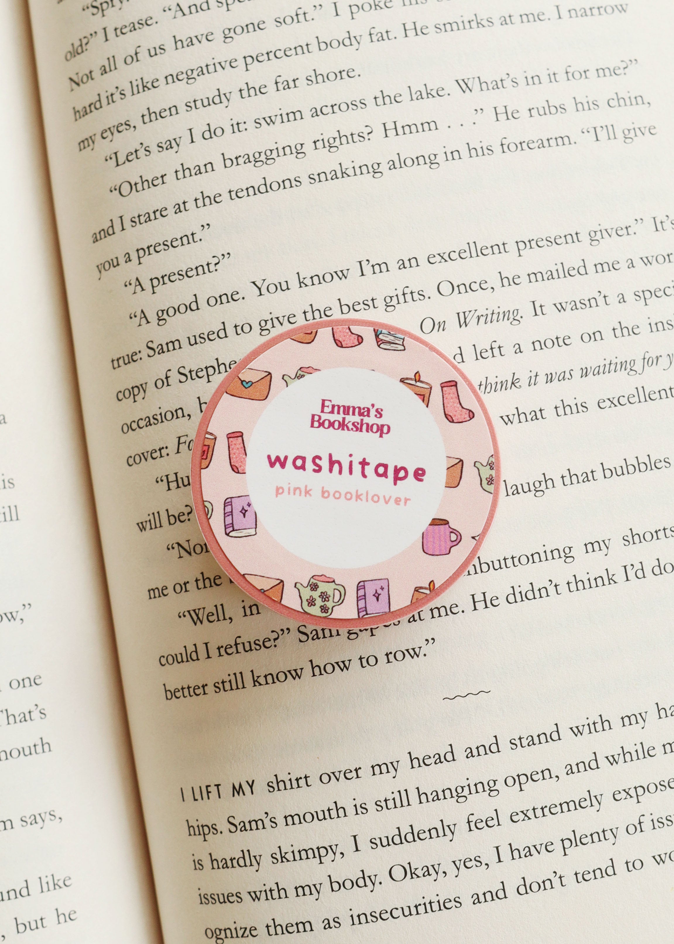 Washitape 'pinky booklover'