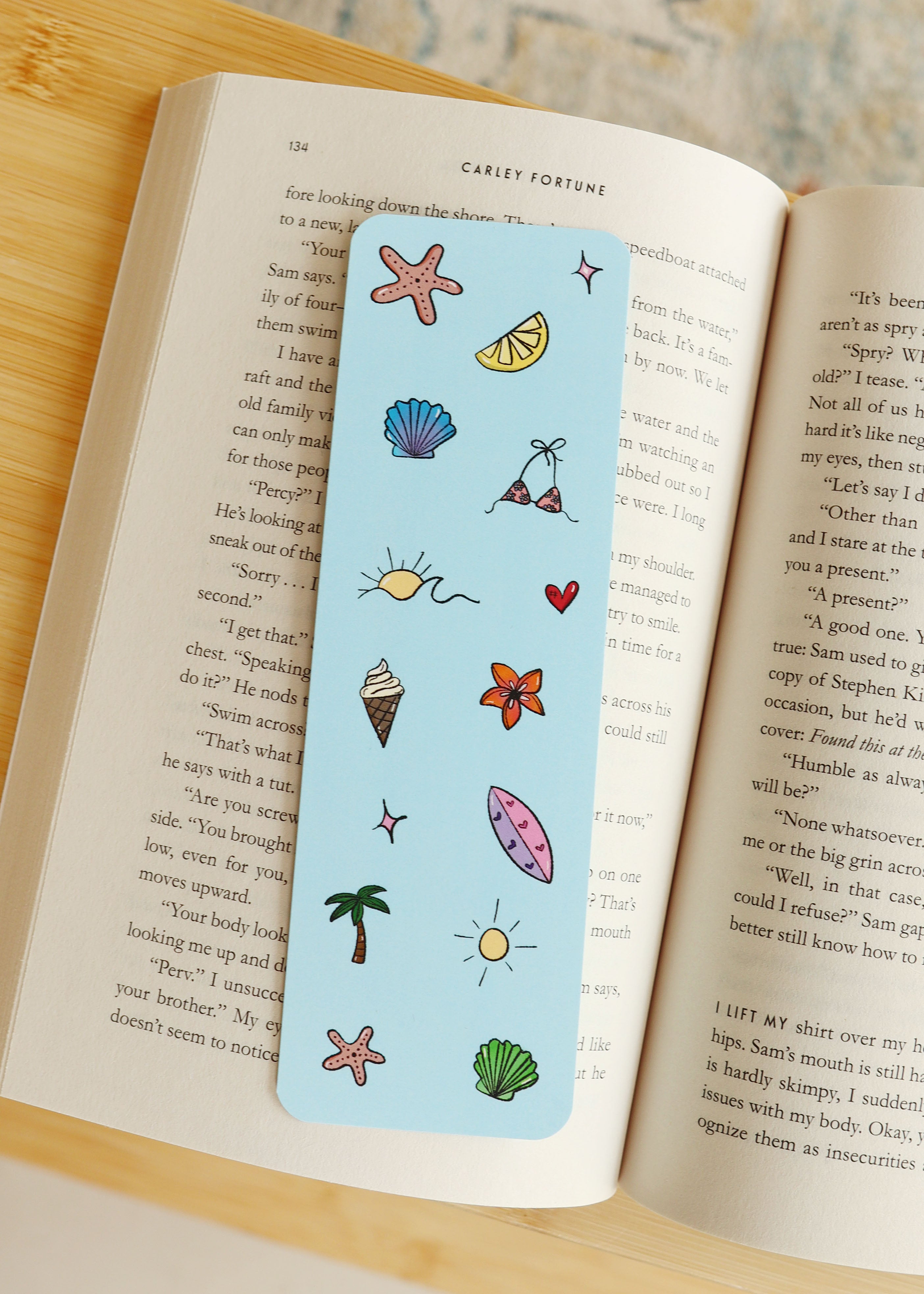 Boekenlegger 'sunny days' blue