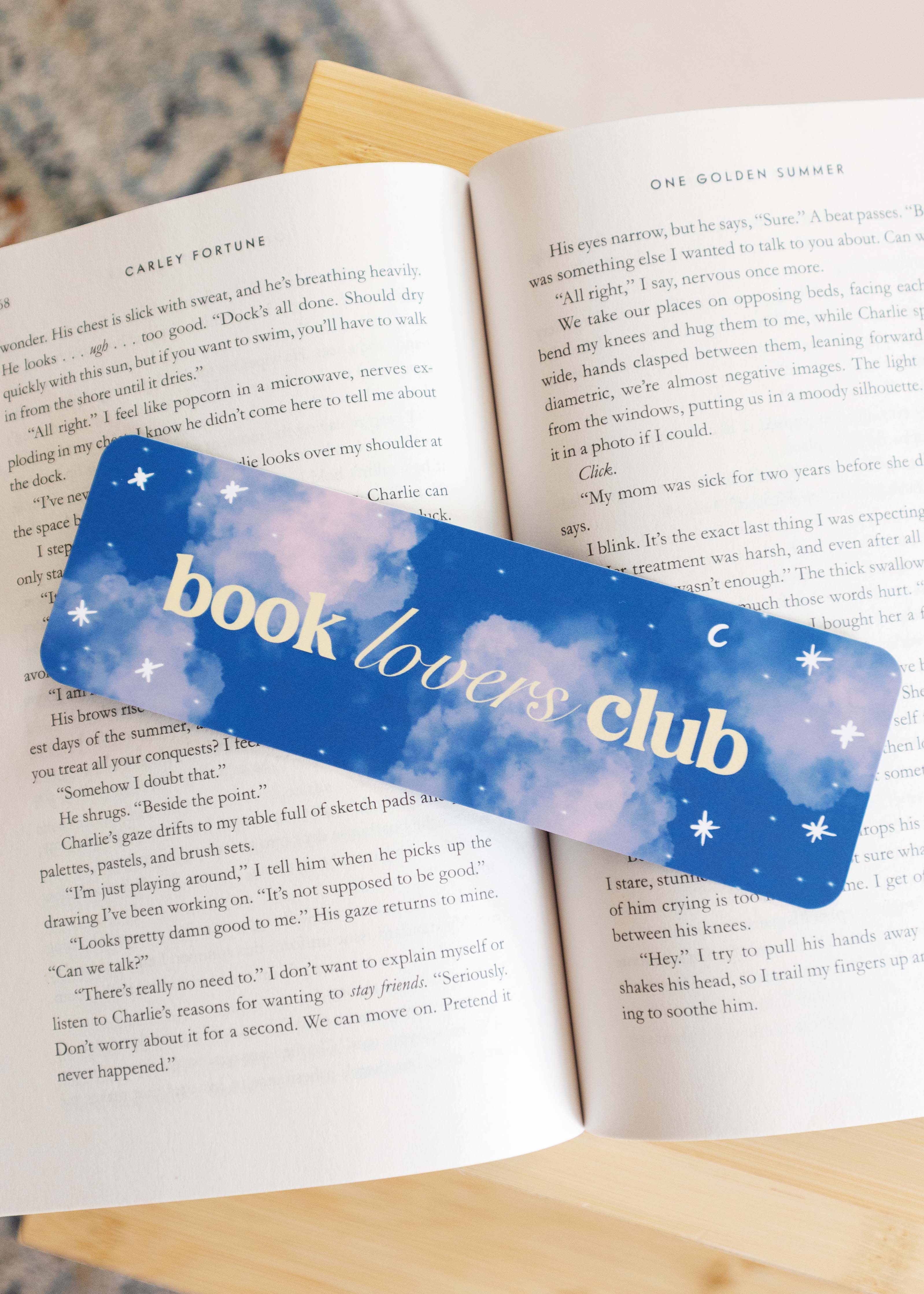 Boekenlegger 'book lovers club' deep blue