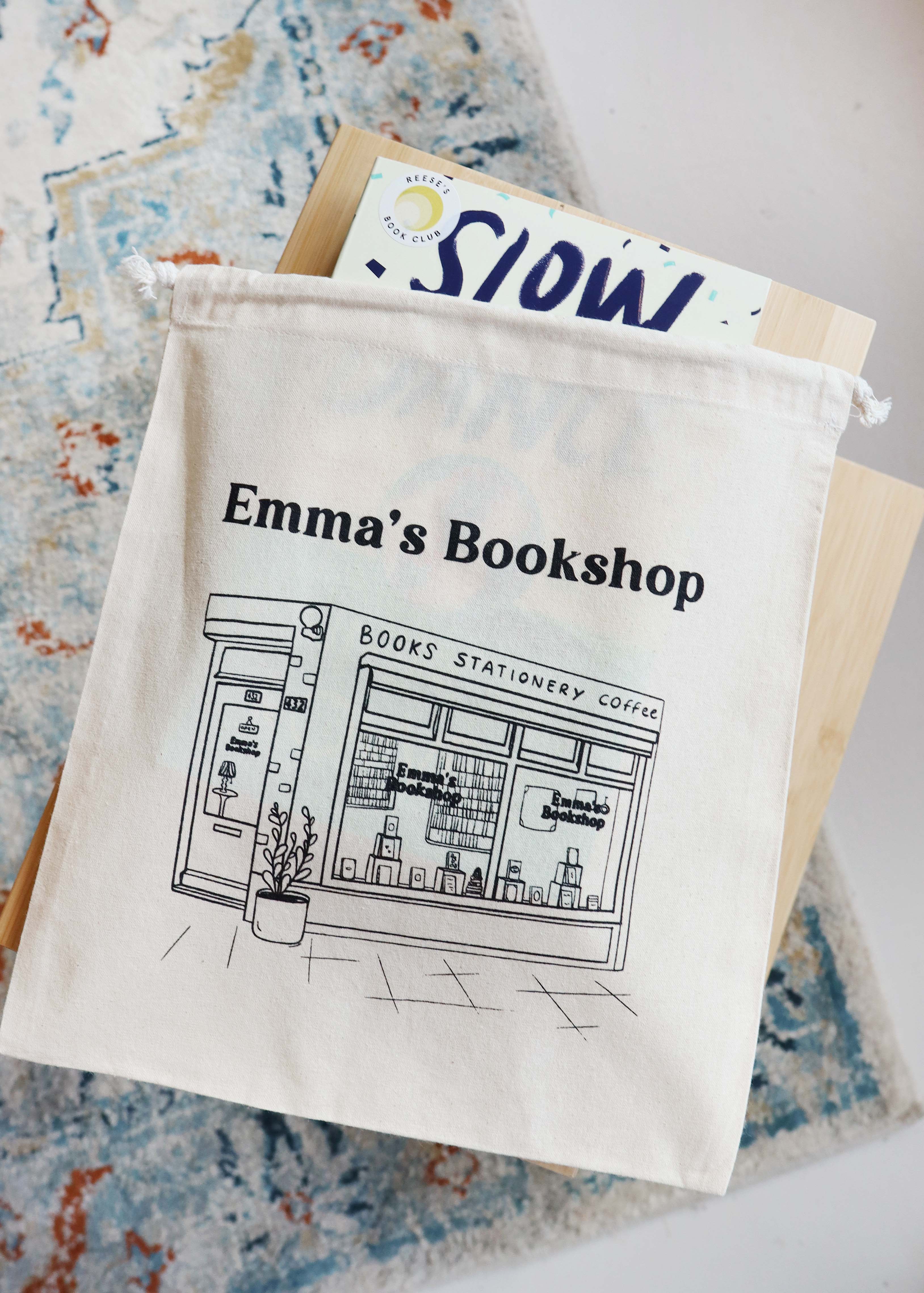 Booksleeve 'Emma's Bookshop' groot