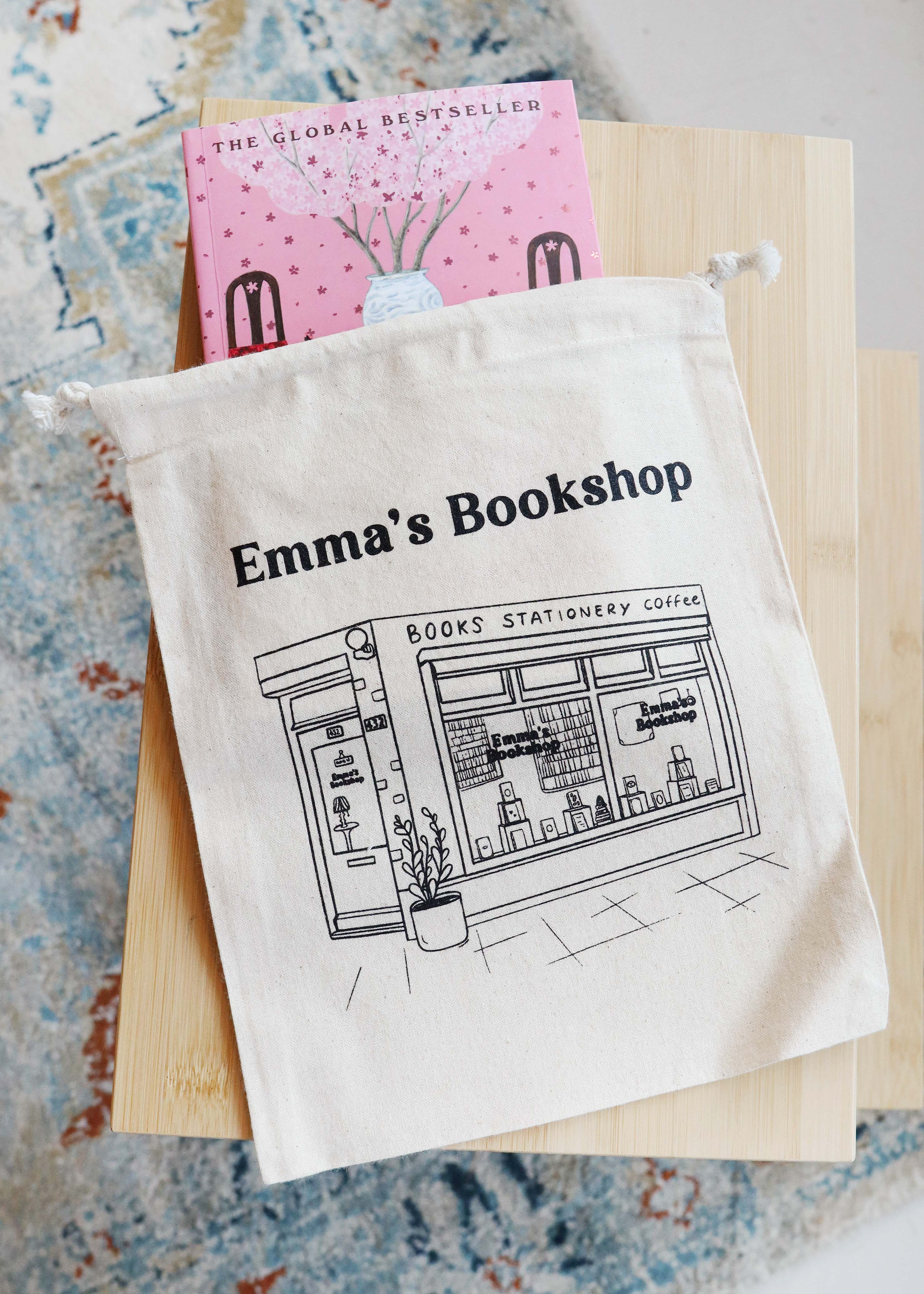 Booksleeve 'Emma's Bookshop' klein