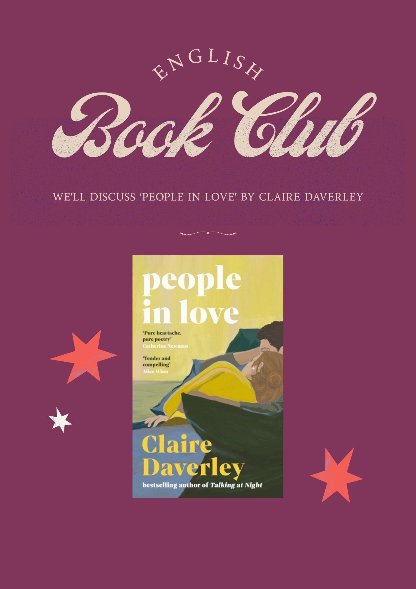 English Bookclub Ticket • july 2026