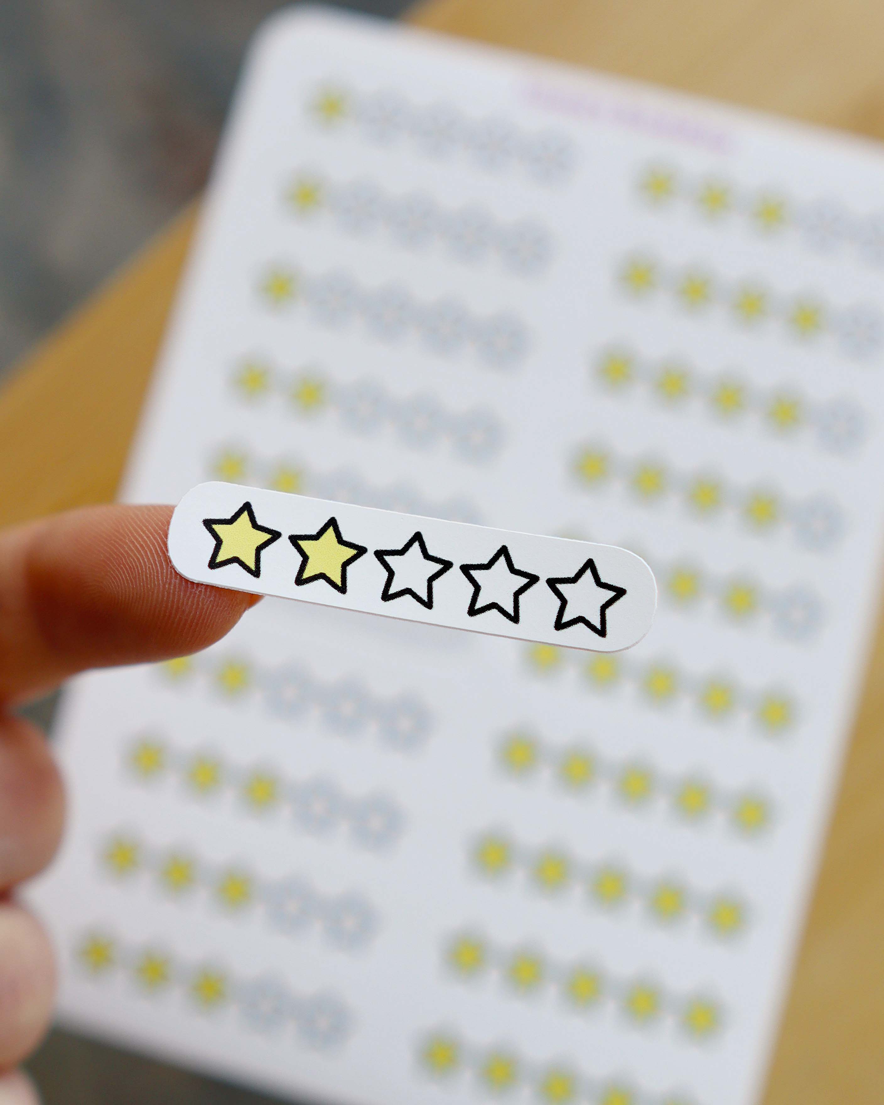 Stickers 'rating with stars'