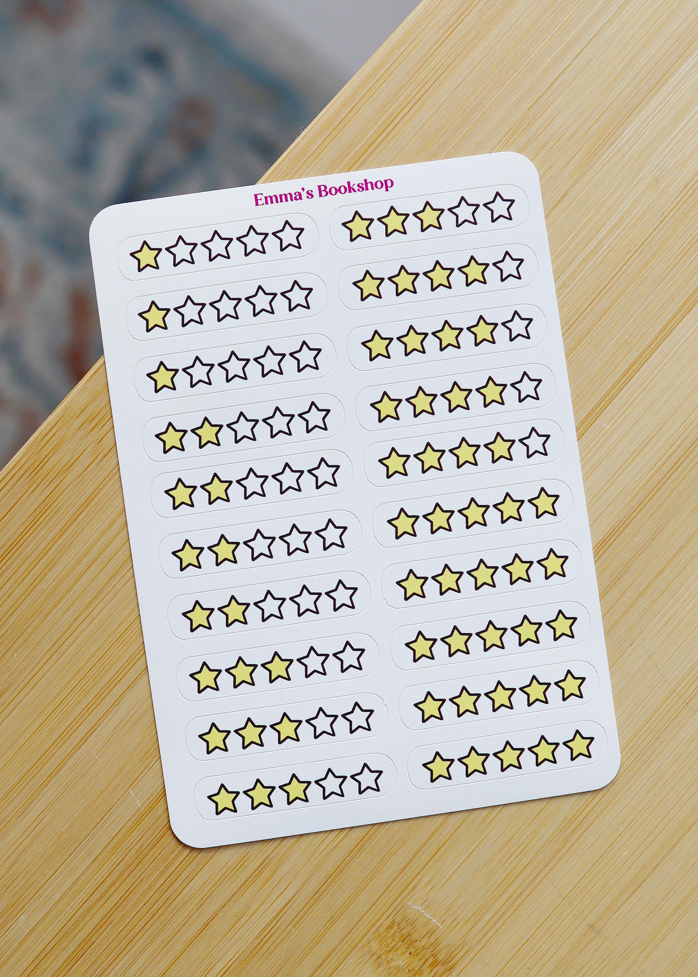 Stickers 'rating with stars'