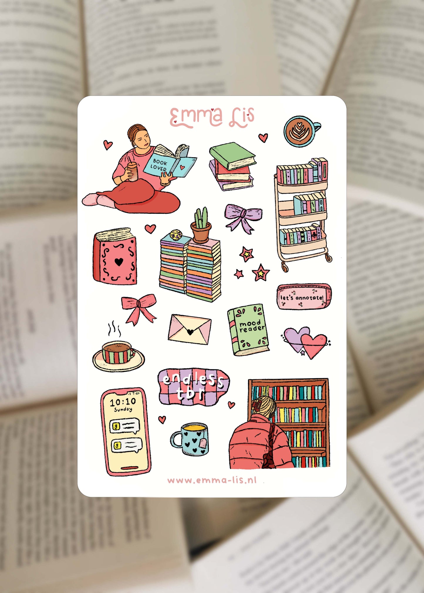 Stickers 'booklover'