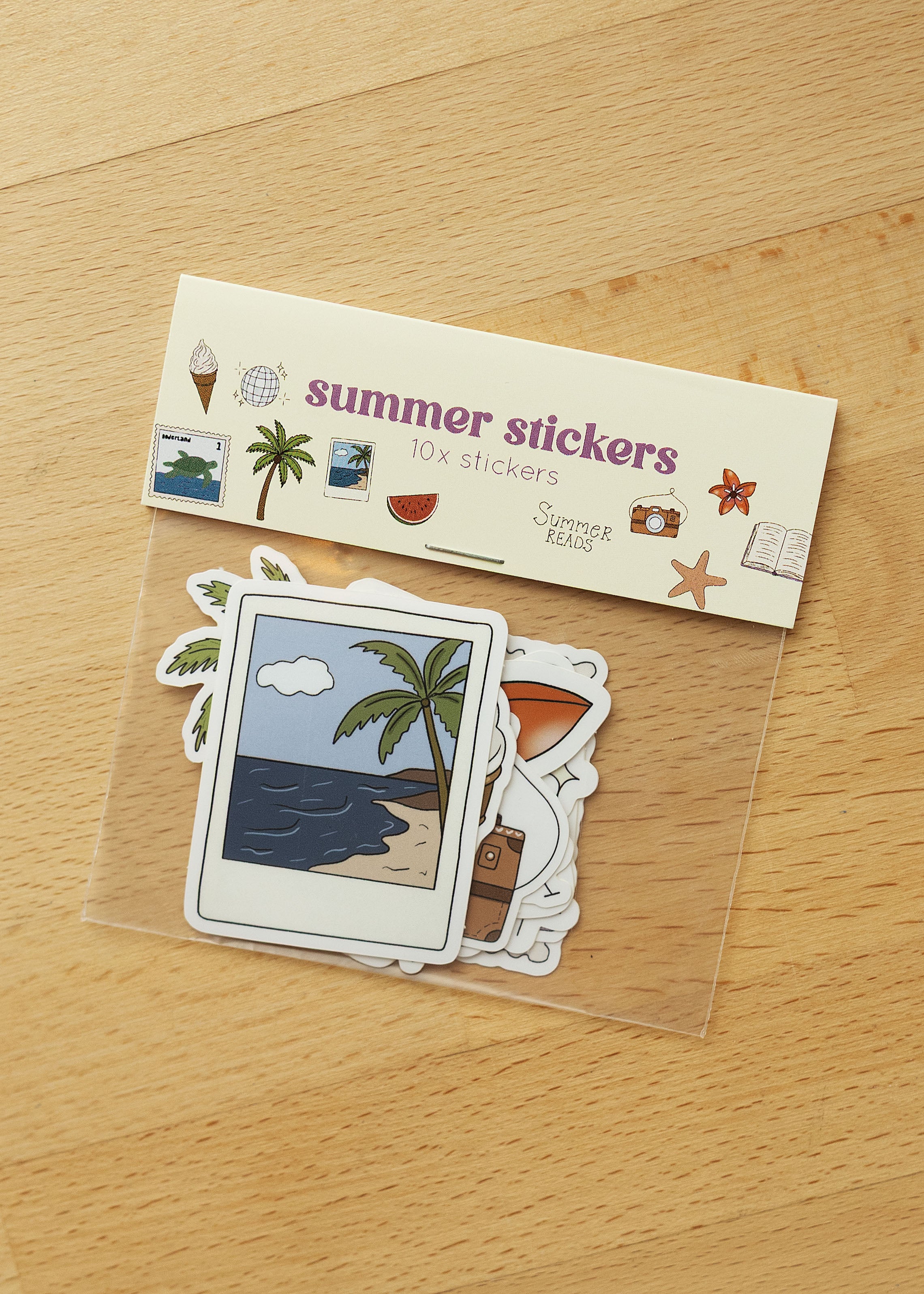 Summer stickers pack • 10 losse stickers
