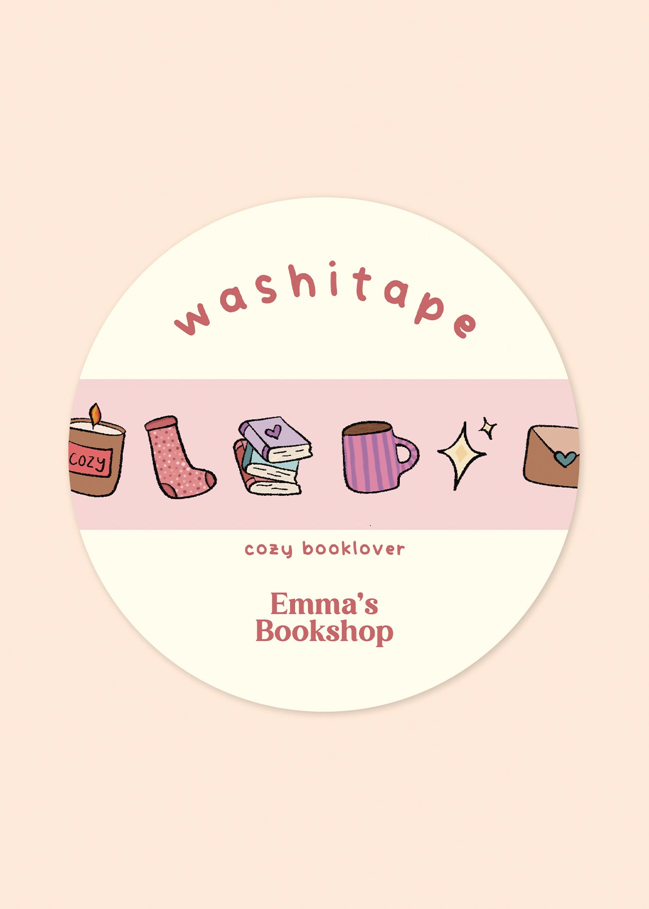 Washitape 'cozy booklover'