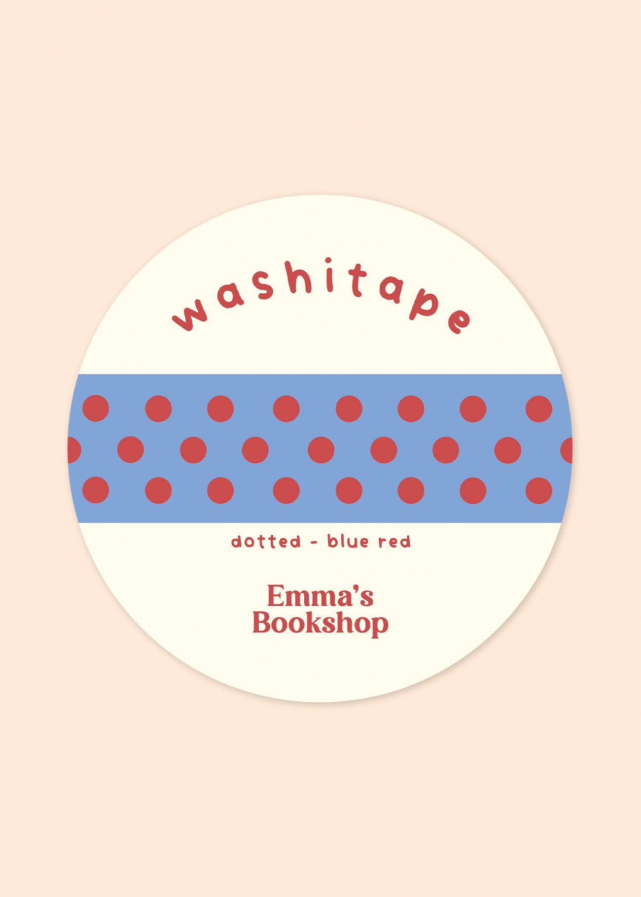 Washitape 'dotted' blue red