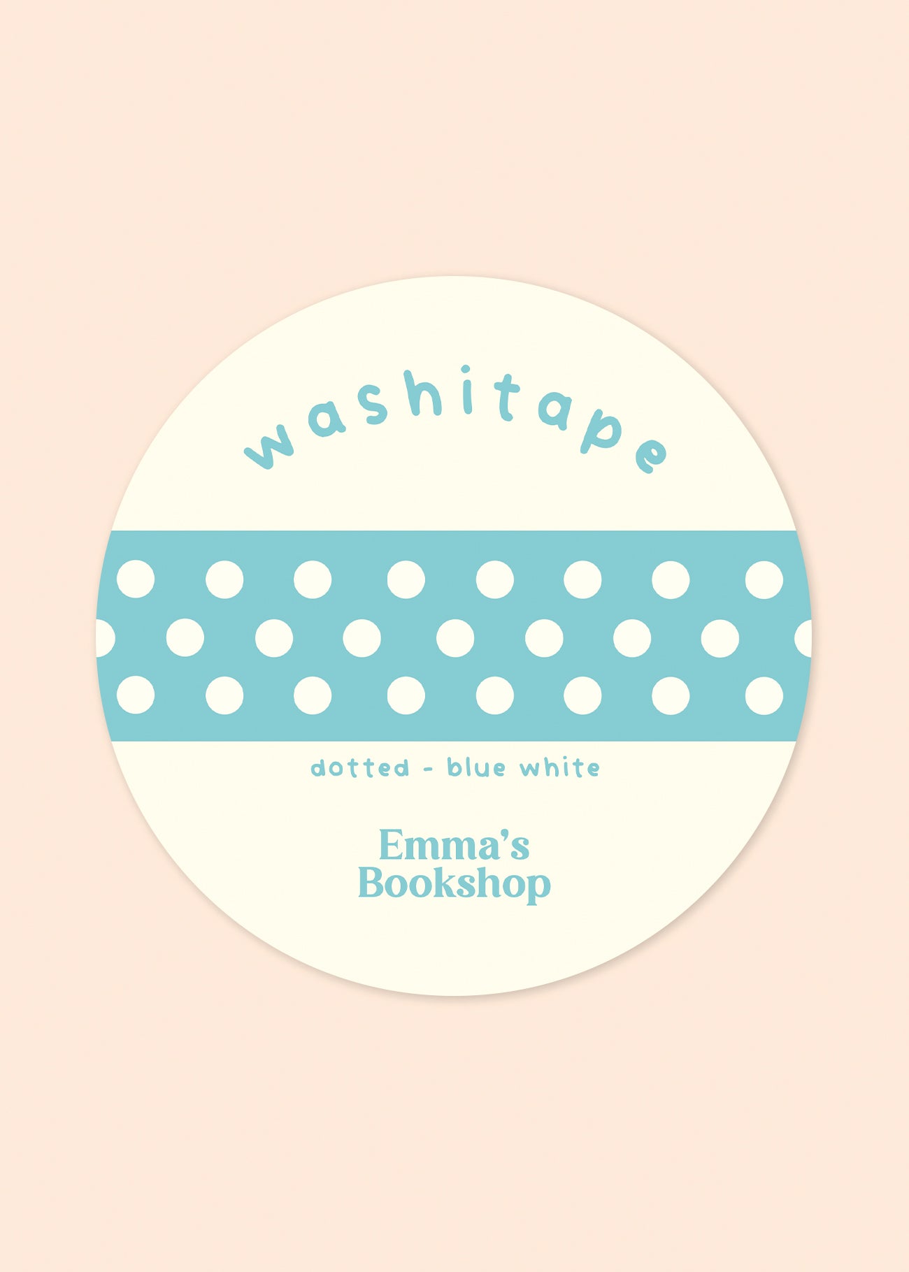 Washitape 'dotted' blue white