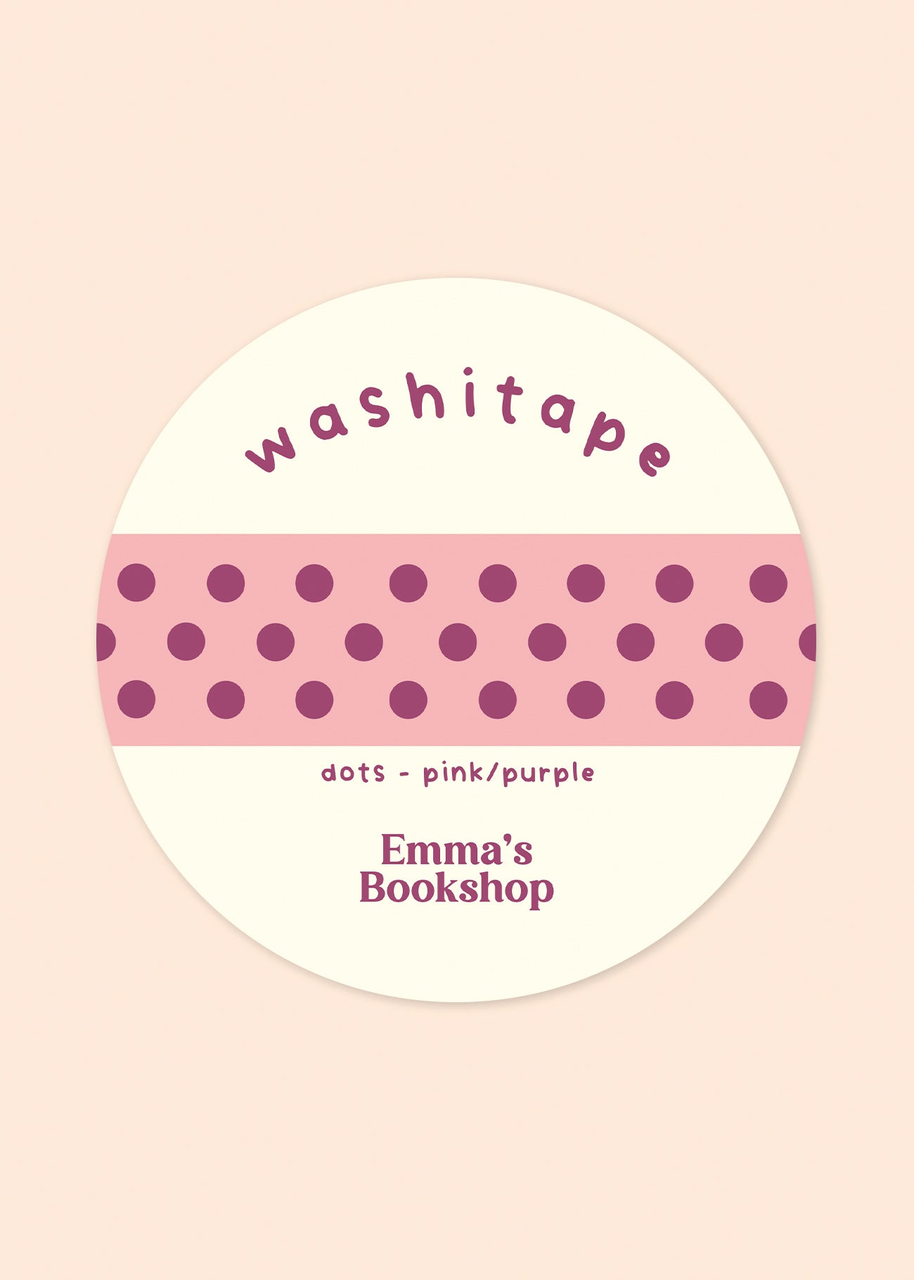 Washitape 'dotted' pink purple